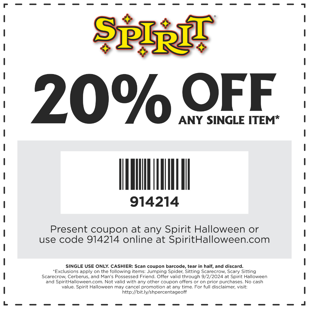 20% off 1 in store coupon