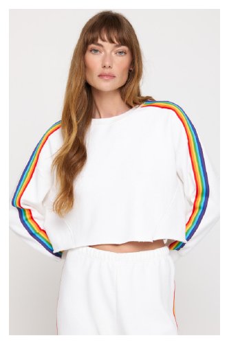 Rainbow Cropped Pullover