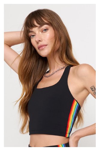 Rainbow Shakti Crop Tank