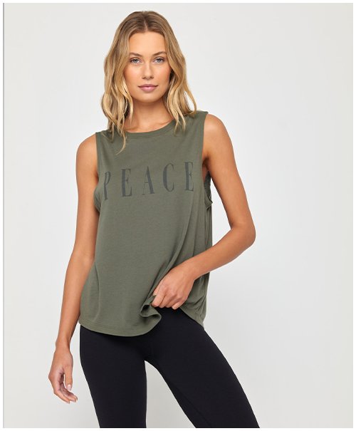 Peace Jade Muscle Tank