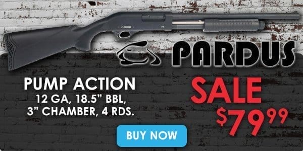 PARDUS Pump Action For \\$79.99