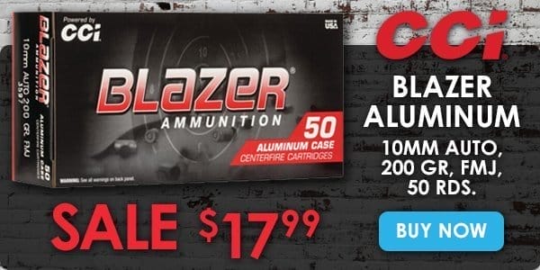 CCI Blazer Aluminum 10mm Ammo On Sale For \\$17.99