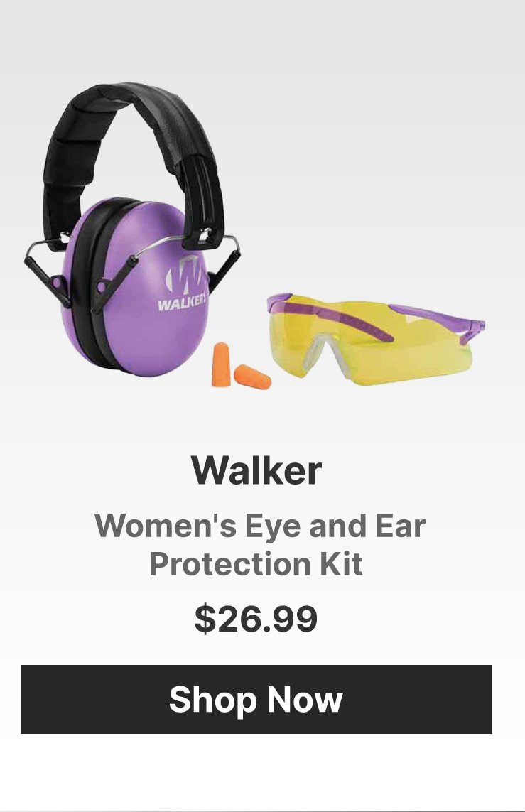 Walker's Women's Eye and Ear Protection Kit - Purple