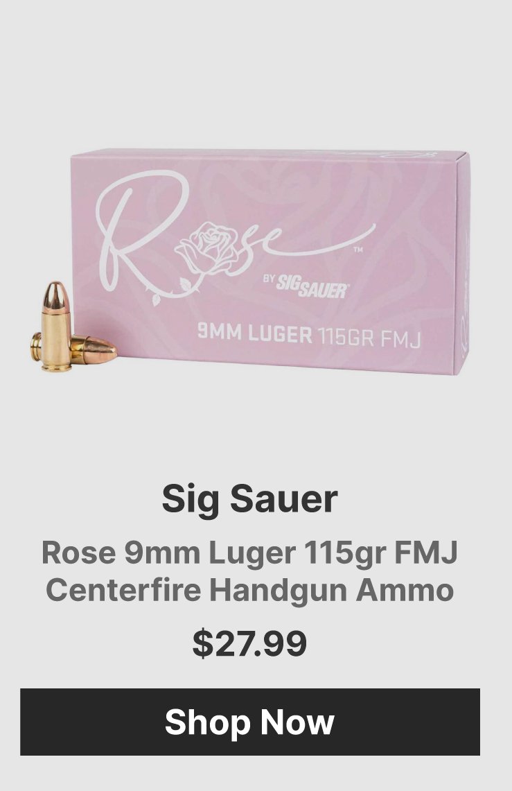 Sig Sauer Rose 9mm Luger 115gr FMJ Centerfire Handgun Ammo - 50 Rounds