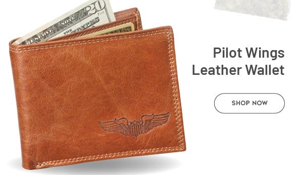 Pilot Wings Leather Wallet