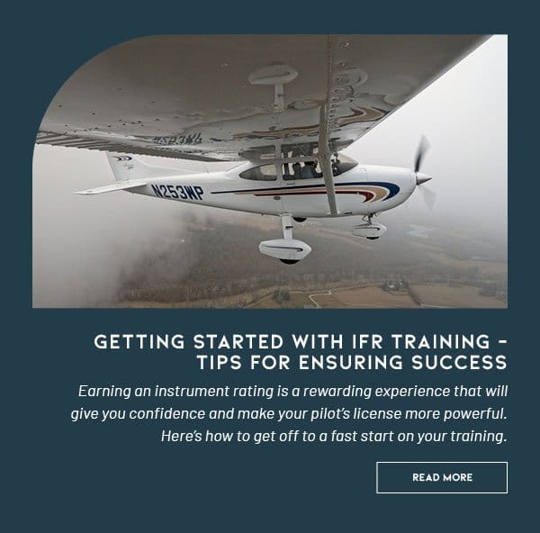 Getting started with IFR training – tips for ensuring success