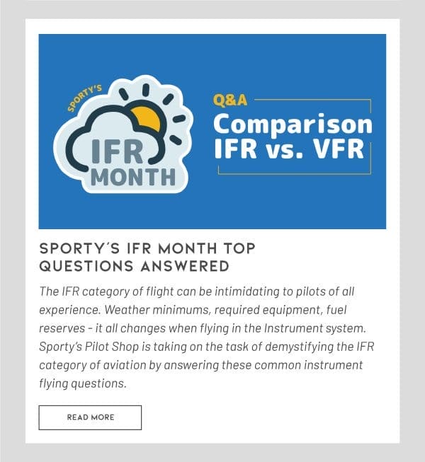 Sporty's IFR Month Top Questions Answered