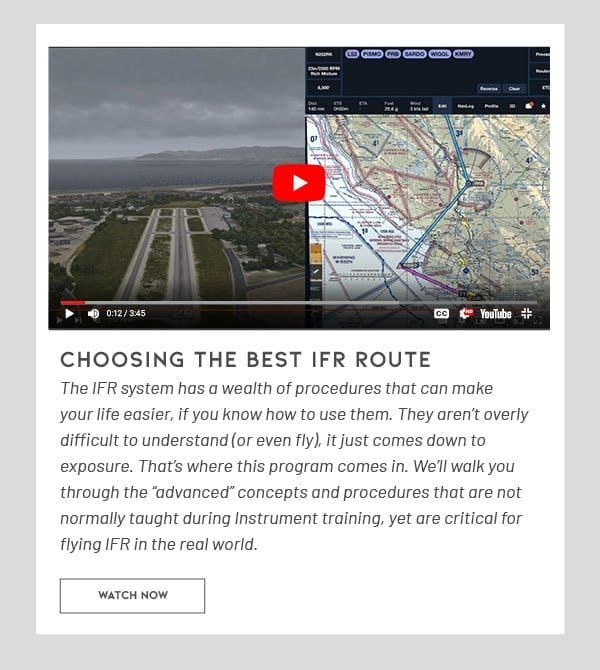 Choosing the Best IFR Route