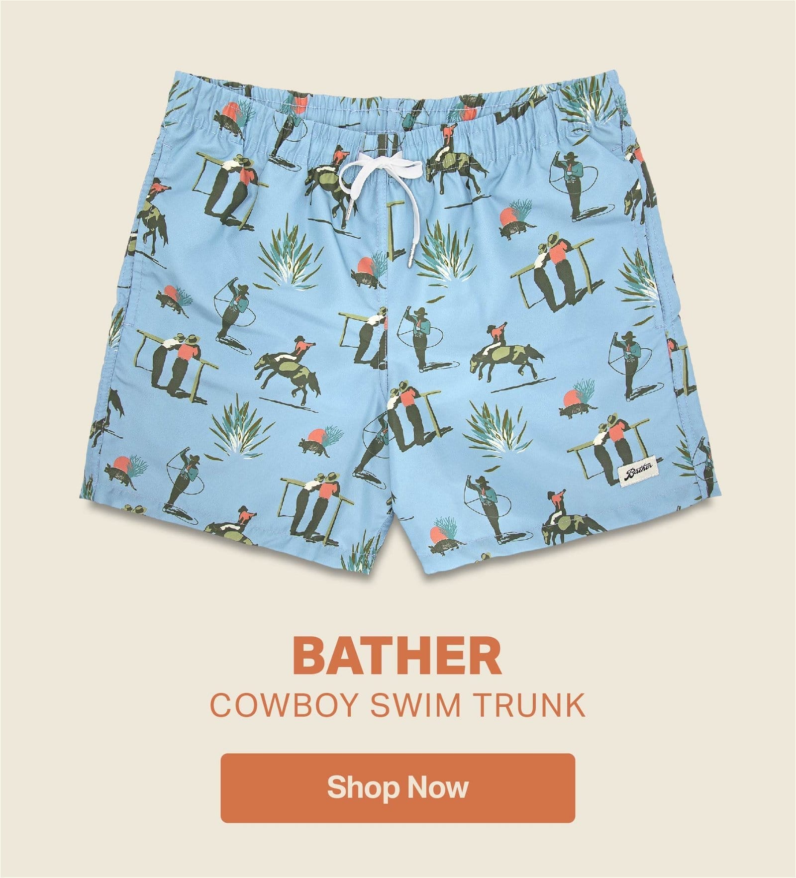 Bather Cowboy Swim Trunk