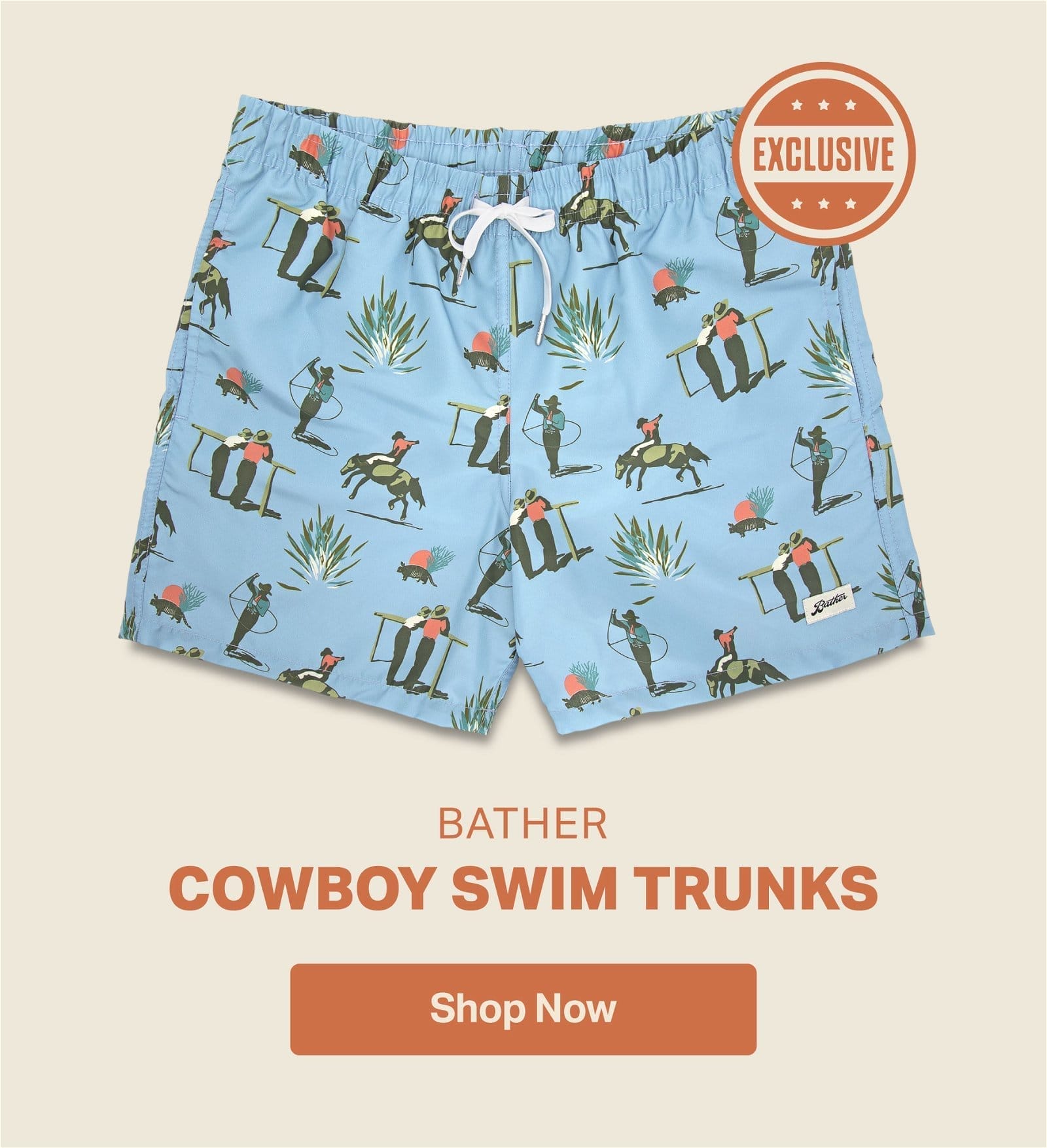 Cowboy Swim Trunk