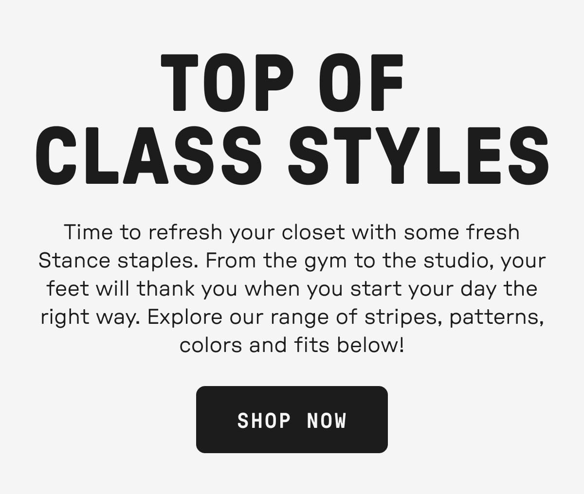 Top of class styles