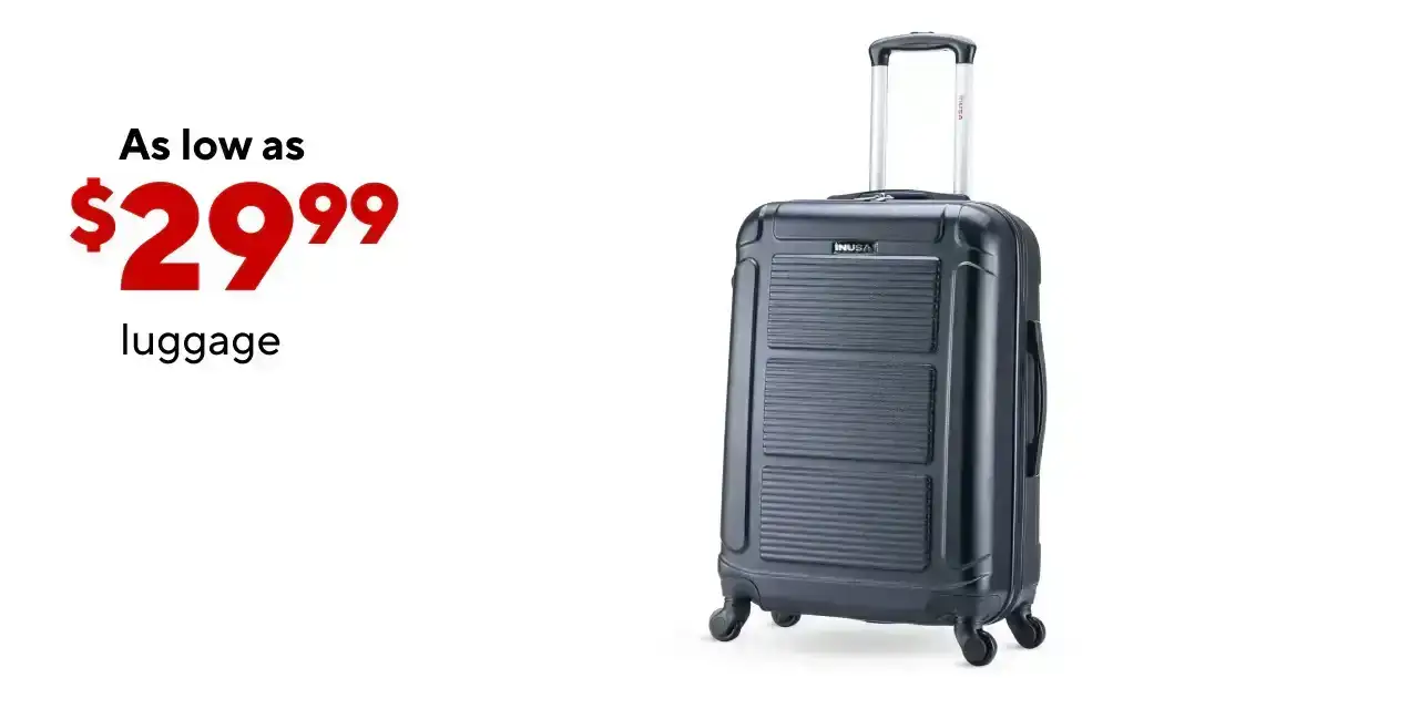 Luggage as low as \\$29.99