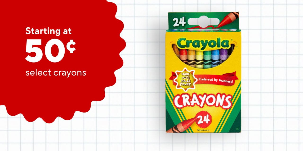 Crayons Starting at \\$0.50