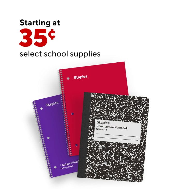 Select school supplies starting at \\$0.35