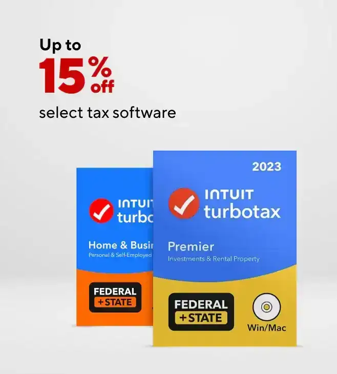 Up to 15% off Select Tax Software