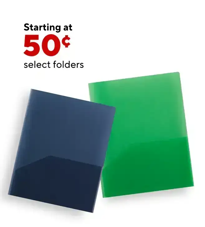 Folders starting at \\$0.50