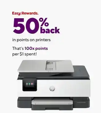 50% back in points when you purchase a printer