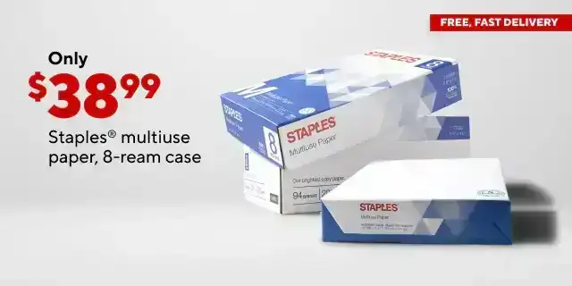 Only \\$38.99 for Staples multiuse copy paper, 8.5