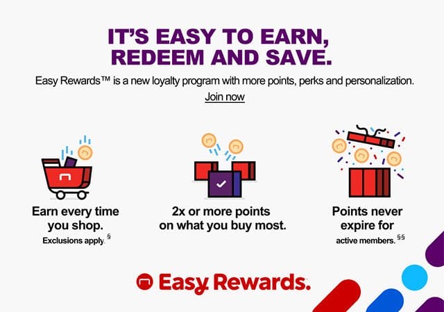 It's easy to earn, redeem and save. Join now.