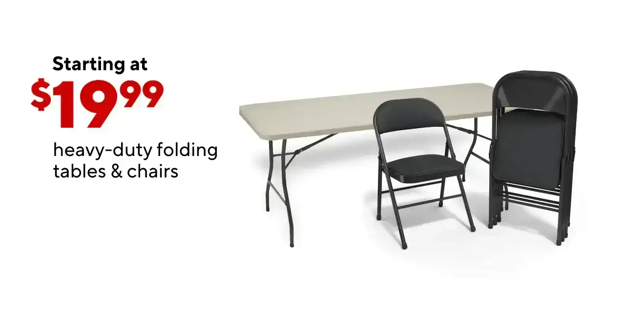 Up to 50% Off Folding Tables & Chairs