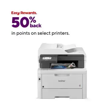 50% back in points when you purchase select printers