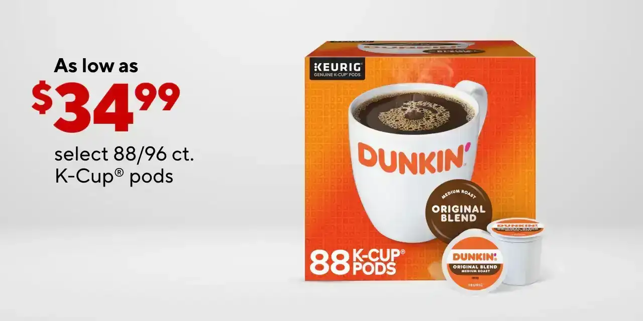 Select 88/96ct K-Cups as low as \\$34.99