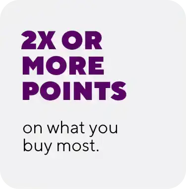 2X OR MORE POINTS on what you buy most.