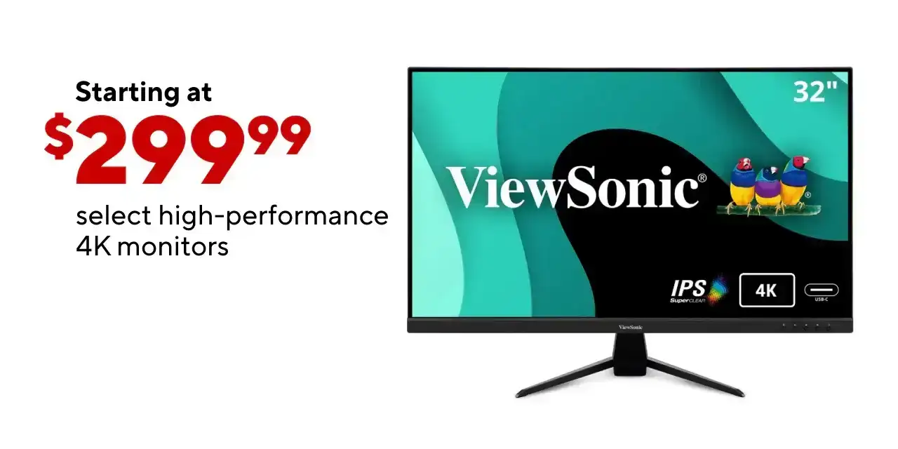 High Performance 4K Monitors, Starting at \\$299.99