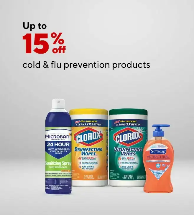 Save Up to 15% off on Cold & Flu Prevention Products