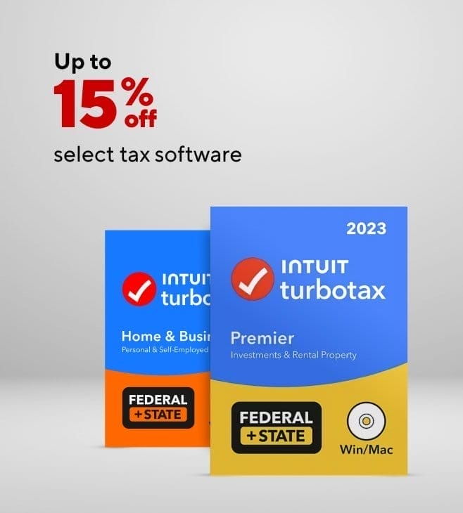 Save Up to 15% on Select Tax Software