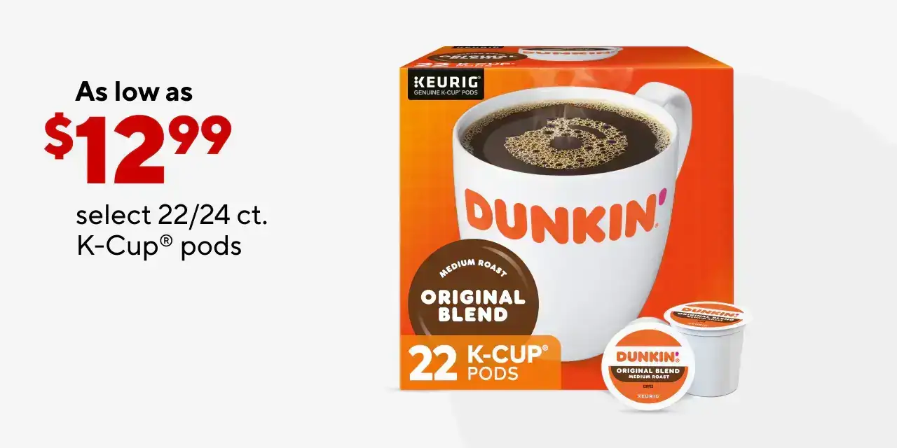Select 22/24CT K-Cups as low as \\$12.99
