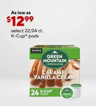 Select 22/24 CT K-Cups as low as \\$12.99