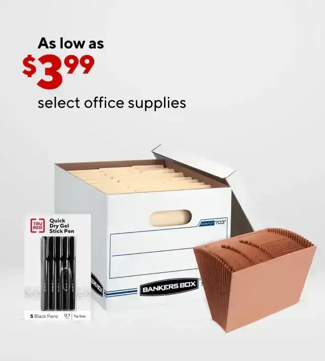 Get Back into Business with Office Supplies as low as \\$3.99