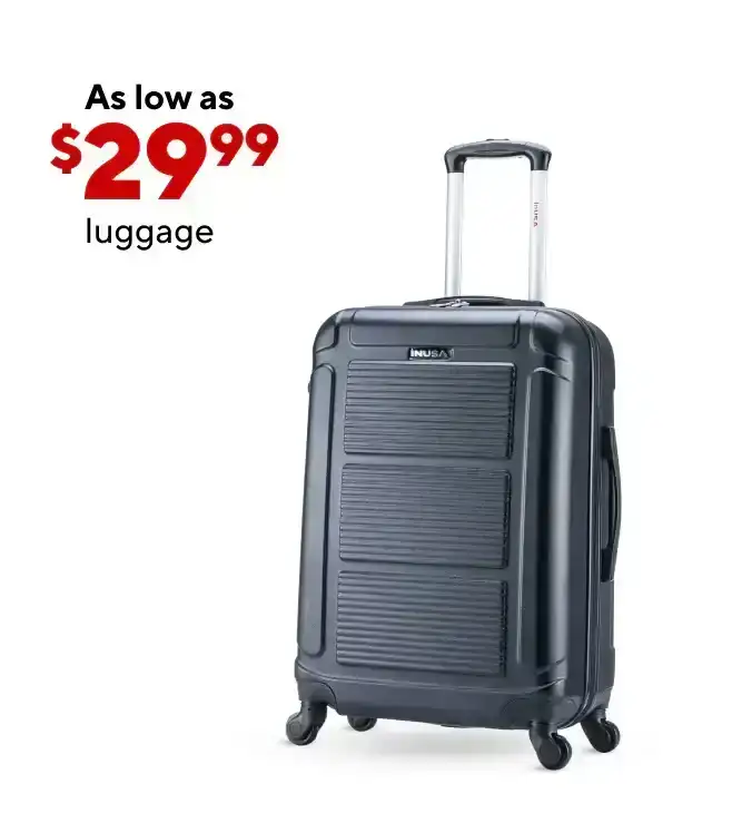 Luggage as low as \\$29.99