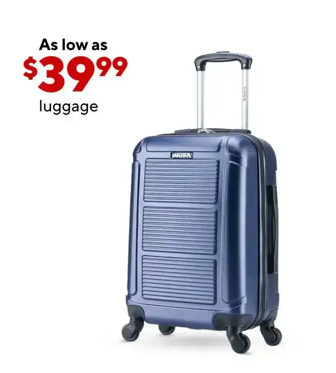 Luggage as low as \\$39.99