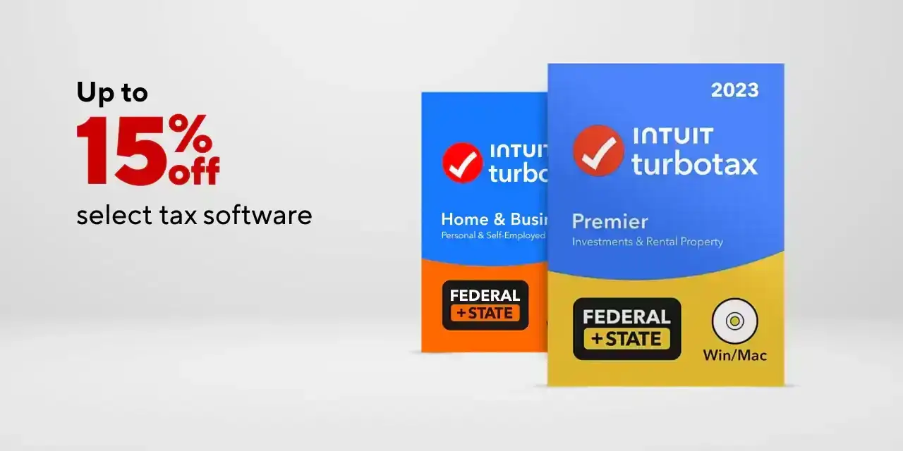 Up to 15% off Select Tax Software