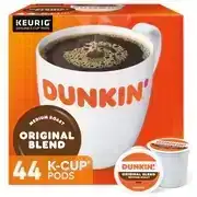 Dunkin' Original Blend Coffee Keurig® K-Cup® Pods, Medium Roast, 44/Box (006933)