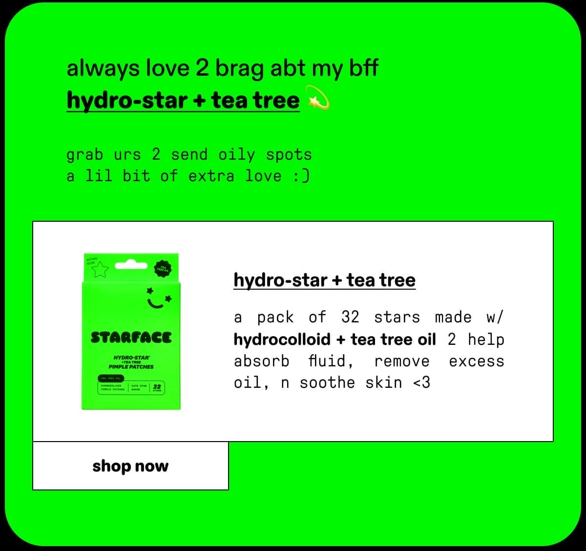 hydro-star + tea tree - shop now!