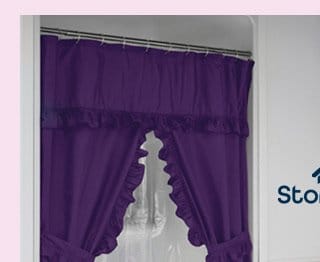 Ruffled Shower Curtain Set