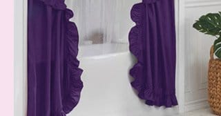 Ruffled Shower Curtain Set