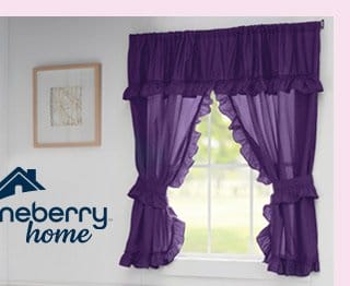 Stoneberry Ruffled Window Curtain Set