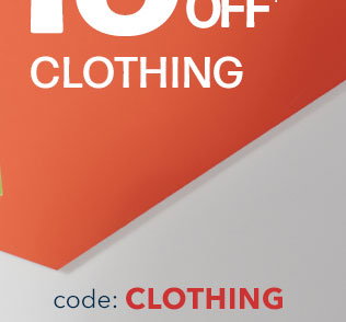 15% off clothing with code CLOTHING. Shop now