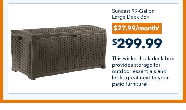 Suncast 99-Gallon Large Deck Box