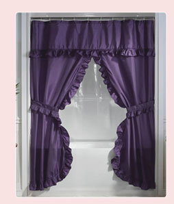 Ruffled Shower Curtain Set