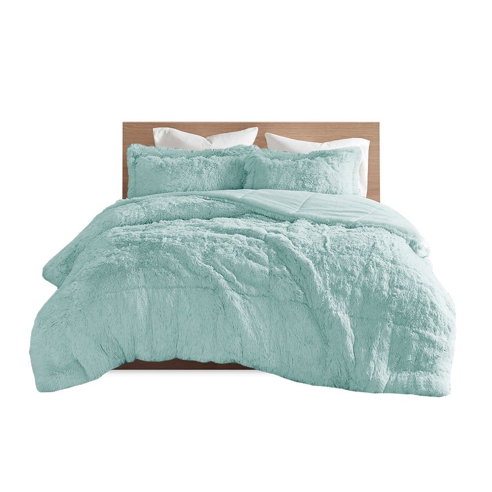 Malea Shaggy Faux Fur Comforter Set