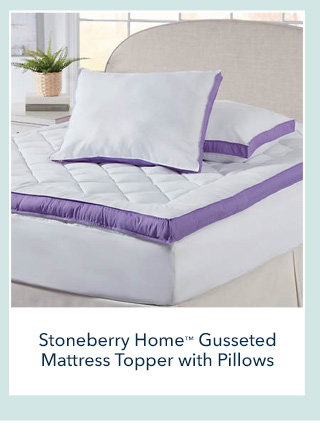 Gusseted Mattress Topper with Pillows