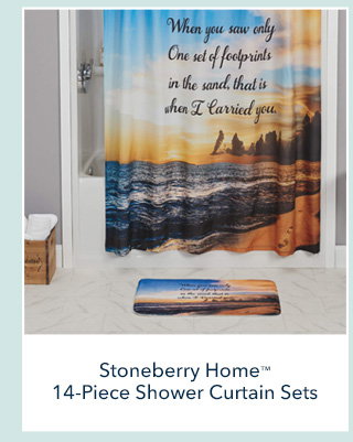 Stoneberry Home 14-Piece Shower Curtain Sets