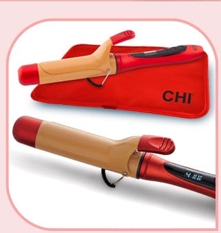 CHI Tourmaline Ceramic 1.50-inch Curling Iron in Ruby Red