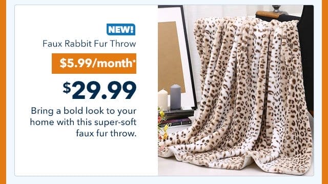 Faux Rabbit Fur Throw