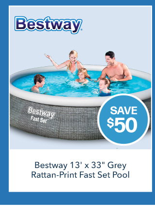 Bestway Grey Rattan-Print Fast Set Pool